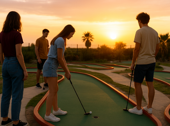 Golf by sunset cover